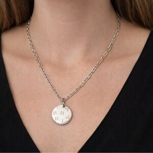 Cartier Silver Chain with Engraved Pendant